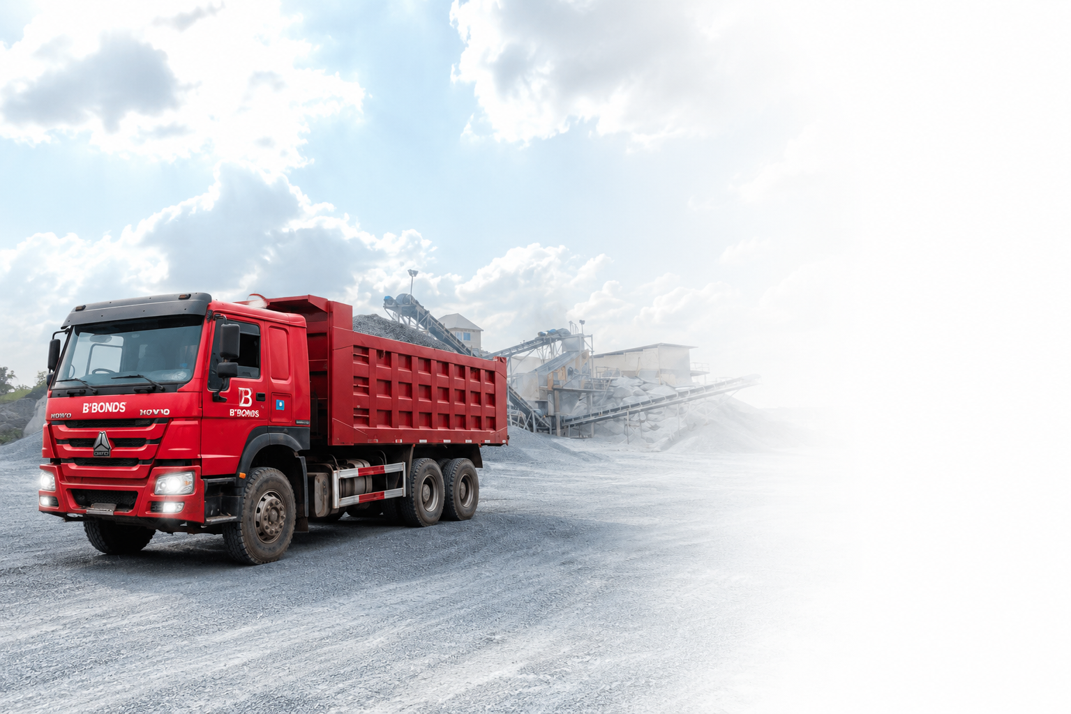 Truck working at quarry